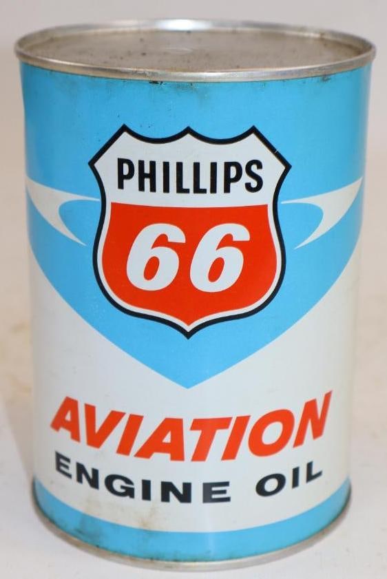 Phillips 66 Aviation One Quart Aluminum Oil Can (1 of 4)