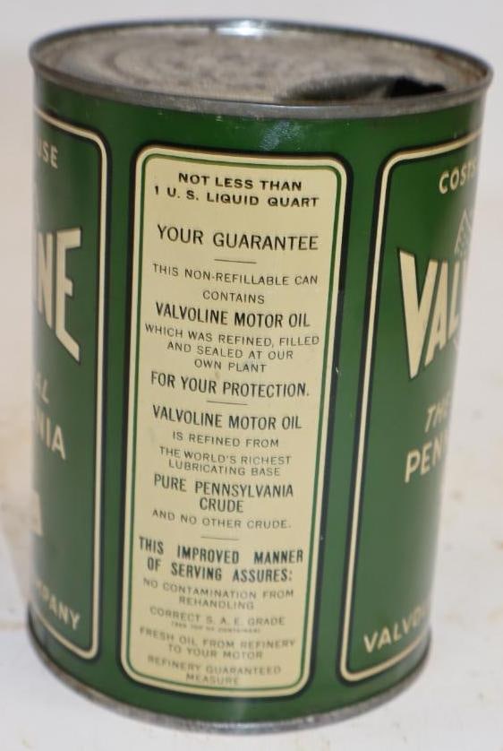 Valvoline 35 Cent Pricer One Quart Metal Oil Can - 2