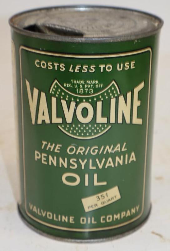 Valvoline 35 Cent Pricer One Quart Metal Oil Can - 3
