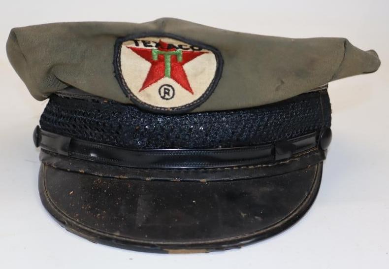 Texaco Gas Station Attendant Hat: 10" x 11.5" x 4"