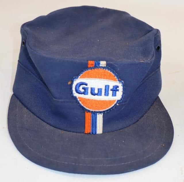 Gulf Gas Station Attendant Hat: 7" x 10" x 3.5"
