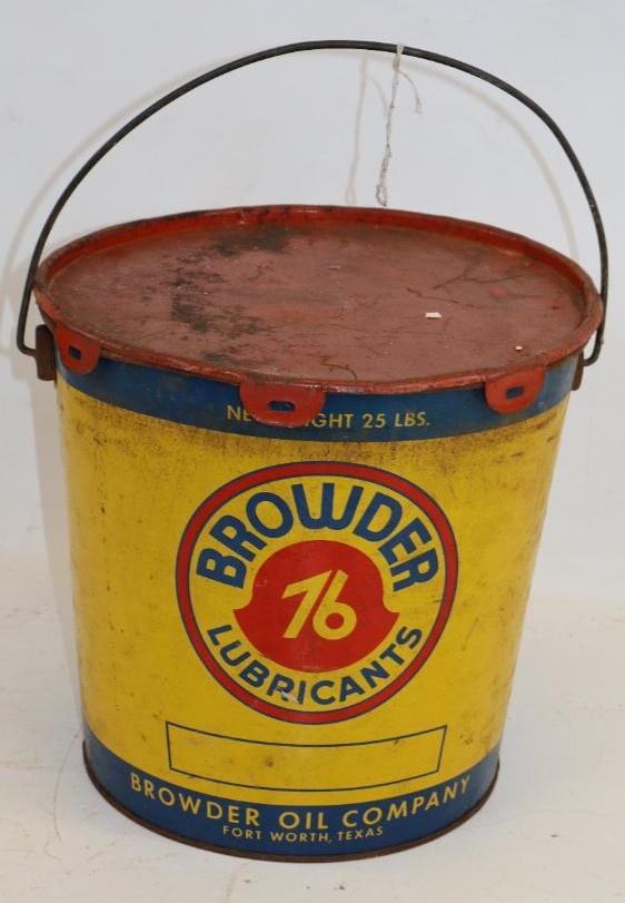 Browder 76 Twenty Five Pound Grease Can: 11.5" x 11.5" x 10.75"