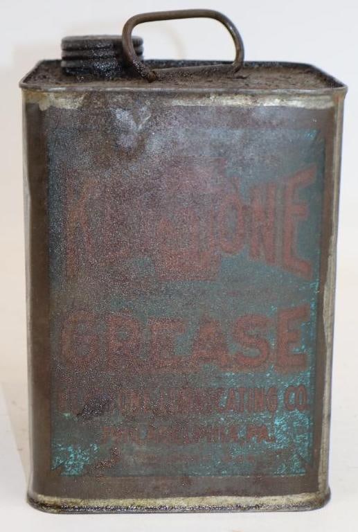 Early Keystone Square Five Pound Grease Can (1 of 4)