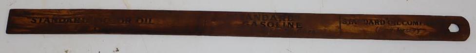 Standard Oil of New Jersey Wooden Gasoline Gauge Stick: 17" x 1"