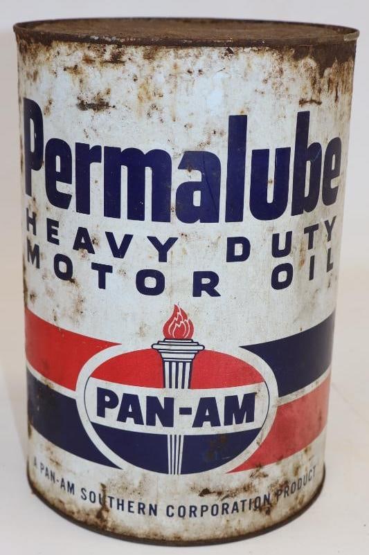 Pan-Am Permalube HD Five Quart Metal Oil Can (1 of 5)