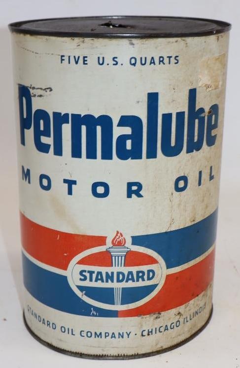 Standard Permalube Five Quart Metal Oil Can (1 of 5)