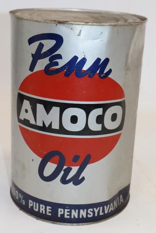 Penn Amoco Five Quart Metal Oil Can (1 of 5)