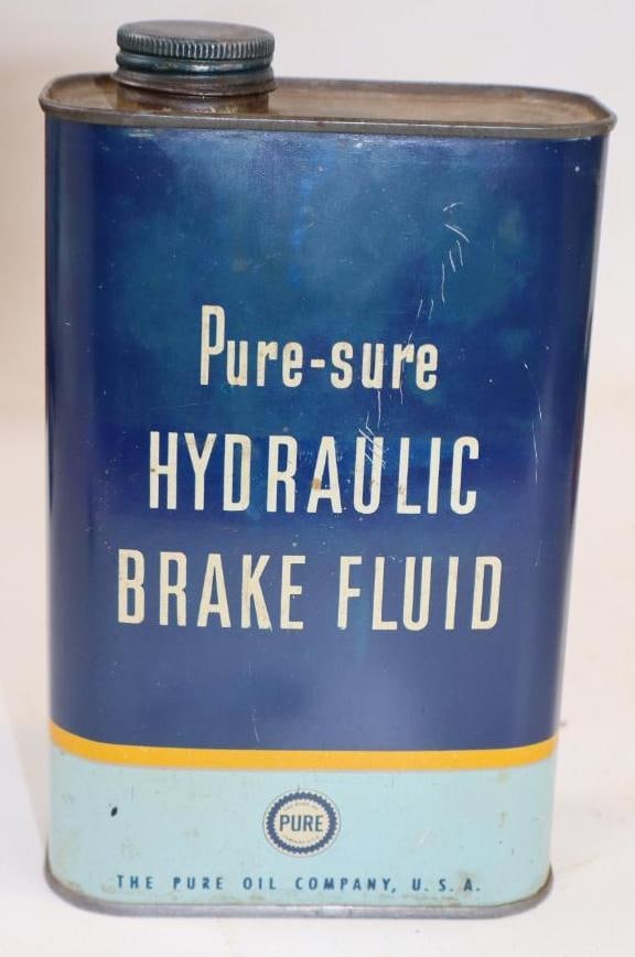 Pure Sure Hydraulic One Quart Brake Fluid Can: Empty. 32oz