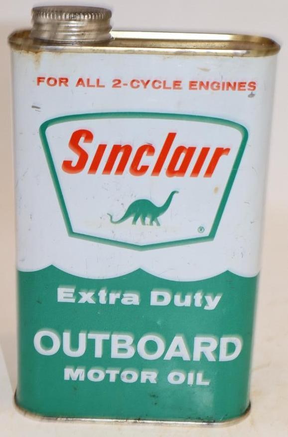 Sinclair Extra Duty One Quart Outboard Metal Oil Can (1 of 2)