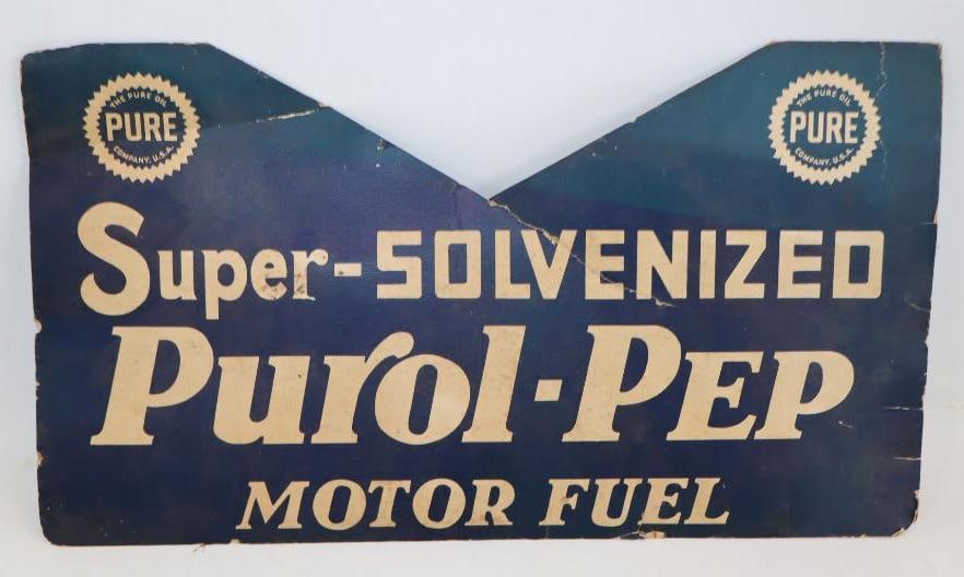 Pure Super-Solvonized Purol-Pep Double Sided Advertising Automobile Radiator Winterfront: 20" x 11.25"