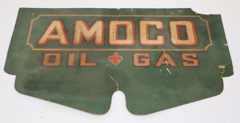 Amoco Oil Gas Double Sided Advertising Automobile Radiator Winterfront: 19.5" x 11.5"