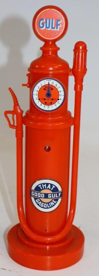 Good Gulf Clock Face Gas Pump Shaped Telephone: 3" x 3" x 9.5"