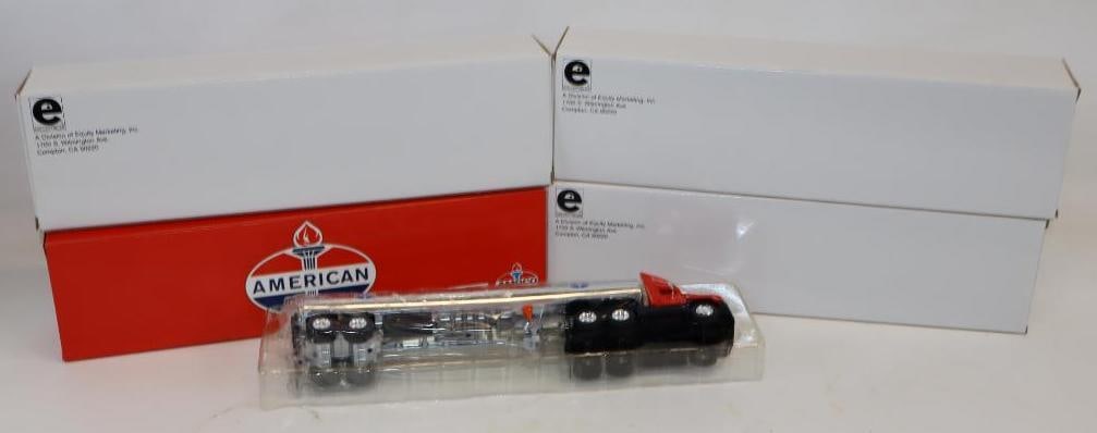 Group of 5 American Gas Station Toy Tanker Truck in Original Boxes: 15.75" x 4" x 2.75" each