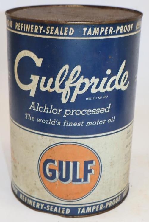 Gulfpride Five Quart Metal Oil Can (1 of 5)