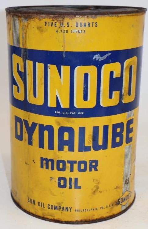 Sunoco Dynalube Five Quart Metal Oil Can (1 of 5)