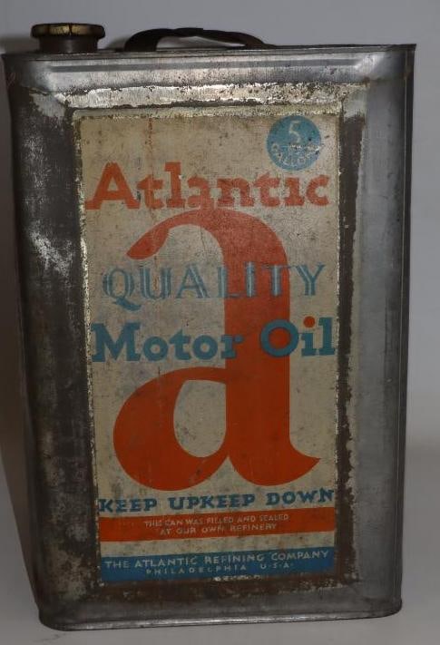 Atlantic Light Square Metal Five Gallon Oil Can: 9.5" x 9.5" x 14.25"