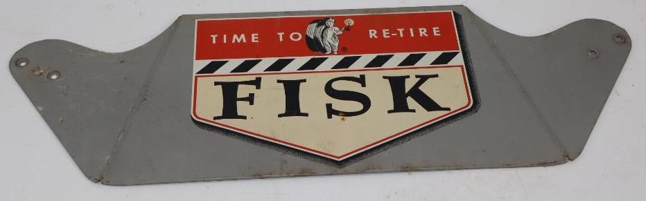Fisk Time to Retire Unbent Tire Stand Display Sign: 22" x 7.5"