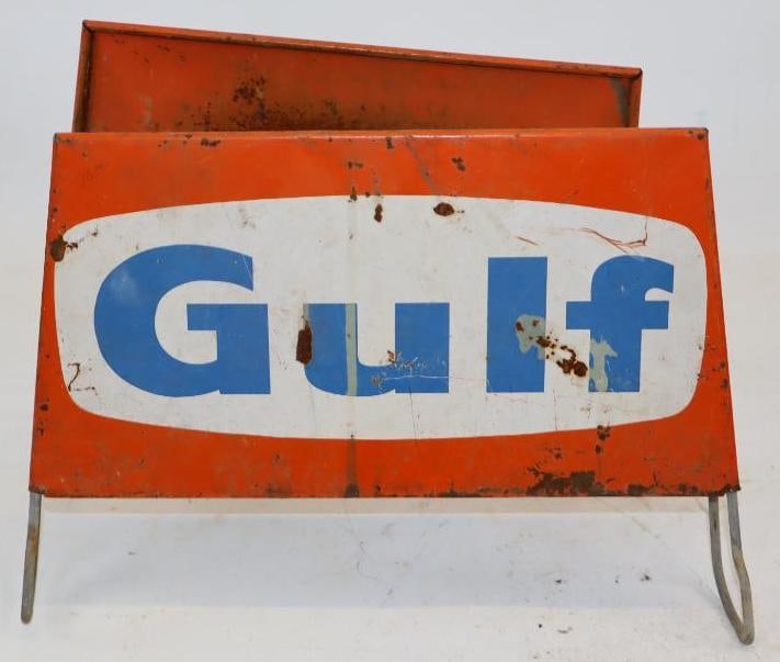 Gulf Advertising Tire Display Stand: 10" x 14" x 9.5"