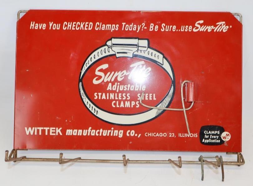 Sure-Tite Stainless Steel Clamp Advertising Display Rack: 18" x 12" x 8"