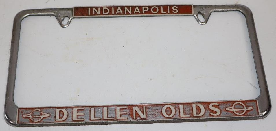 Dellen Old's Indianapolis Advertising License Plate Frame: 12.25" x 6.25"