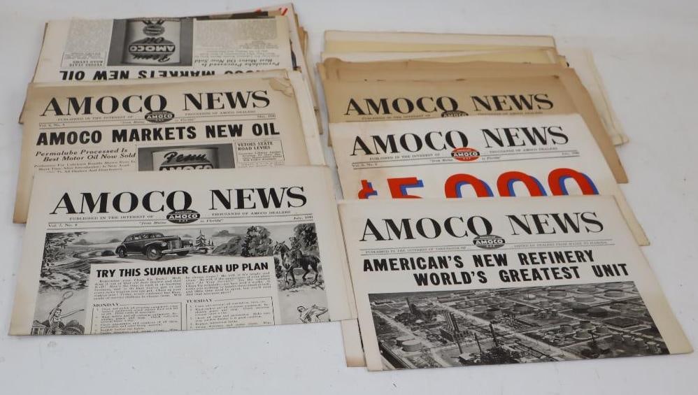 Group of 27 - 1930's, 40's, & 50's Amoco Newsletters: 12" x 8.5" each