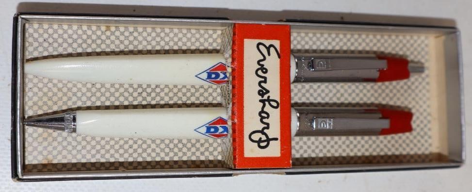 Group of 2 DX Advertising Eversharp Pen & Pencil in Original Box: 5.75" x 2" x .5"