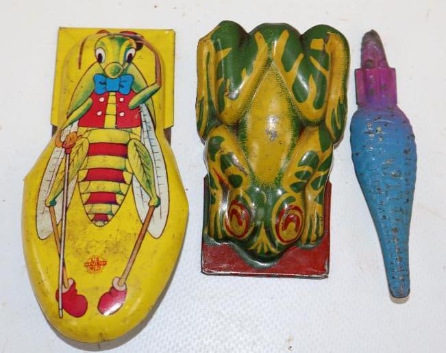 Group of 3 Tin Litho Toy Noisemakers (1 of 2)