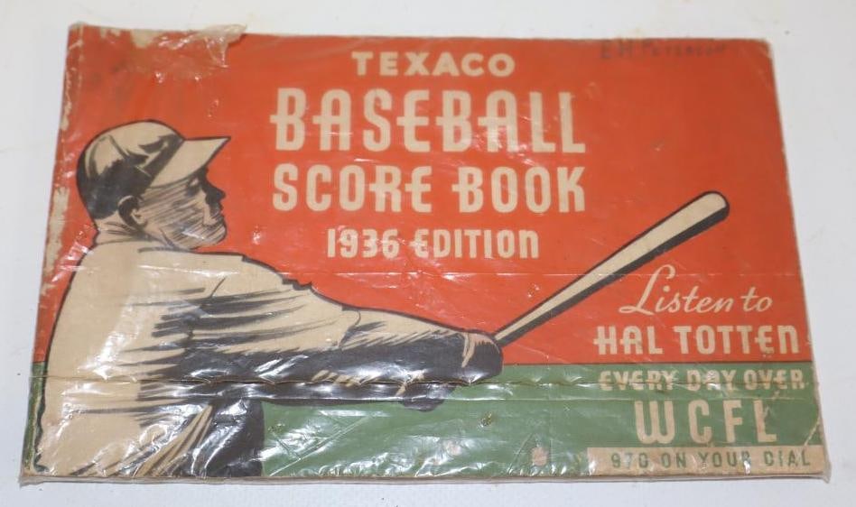 Texaco 1936 Baseball Scorebook: 7" x 4.5"