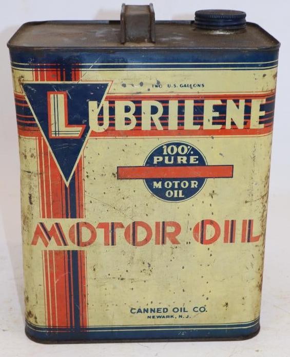 Lubrilene Two Gallon Metal Oil Can: 5.5" x 8.5" x 11.25"