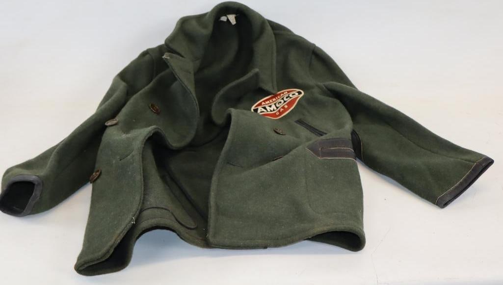 American Amoco Gas Gas Station Attendant Wool Coat: Size 40