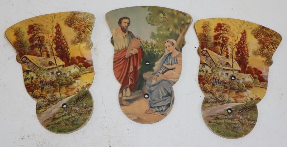 Group of 3 Picken Oil Company Petroleum Products Advertising Hand Fans (1 of 2)
