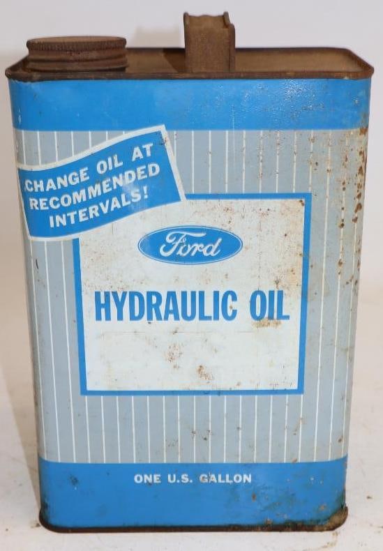 Ford Hydraulic One Gallon Metal Oil Can: 4" x 6.75" x 10"