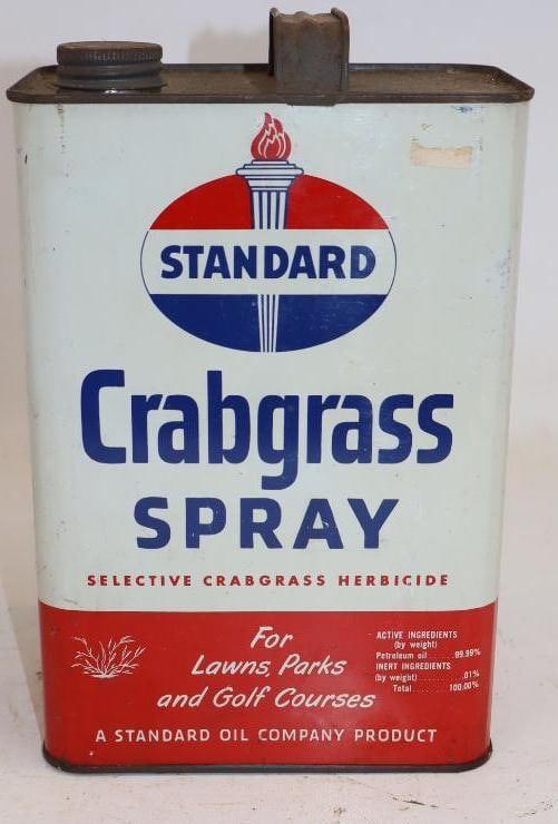 Standard Crabgrass Spray One Gallon Metal Oil Can: 4" x 6.75" x 10"
