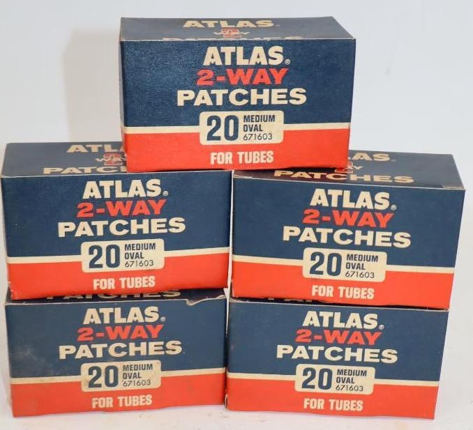 Group of 5 Atlas Two Way 20 Count Patches with Boxes: 4" x 2" x 2.25" each