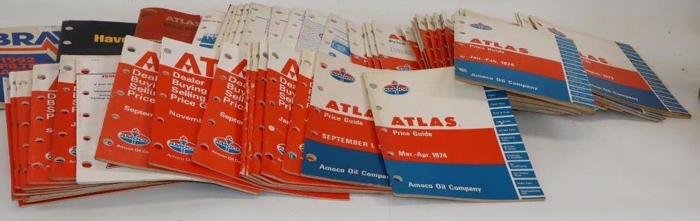 Group of 60 Atlas, Amoco, & Havoline Product Catalogs & Manuals: Largest is 8.5" x 11" x 1"