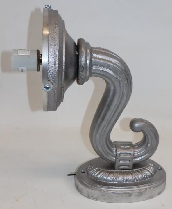 Cast Aluminum Gas Pump Globe Wall Sconce: Is new. 6.5" x 13" x 10"