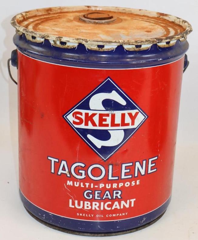 Skelly Tagolene Thirty Five Pound Metal Grease Can: 12" x 12" x 13.5"