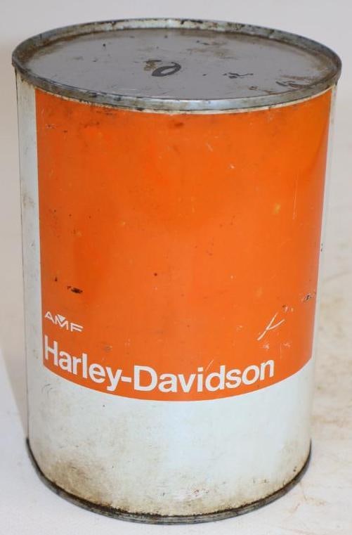 AMF Harley-Davidson Motorcycle One Quart Metal Oil Can (1 of 4)
