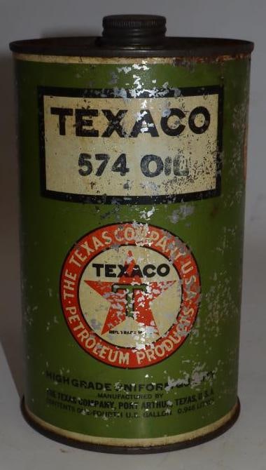 Port Arthur Texaco 574 Oil Can: Empty. 32oz