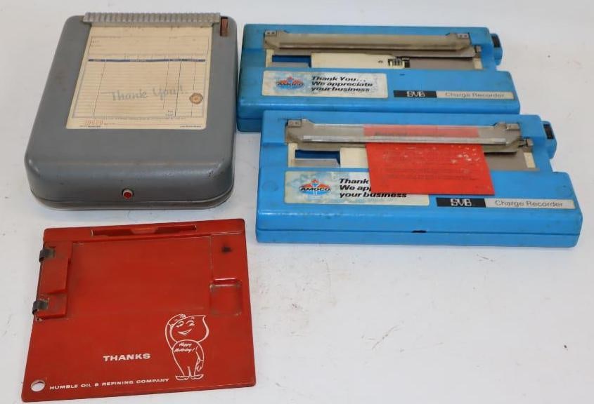 Group of 4 Amoco & Esso Credit Card Machine & Receipt Trays (1 of 6)