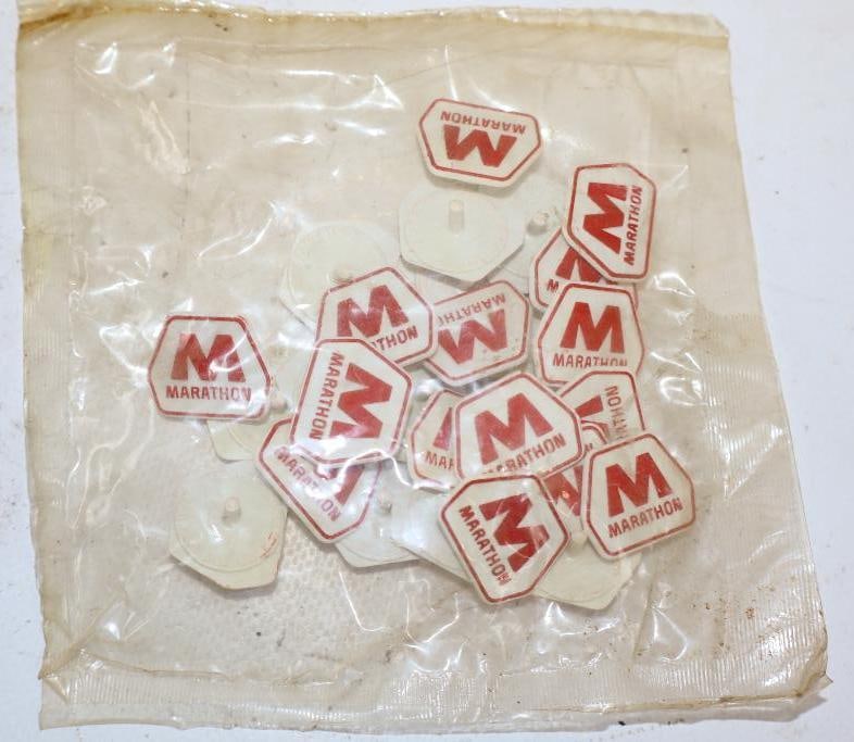 Group of 20 Marathon Golf Ball Markers in Original Packaging: .75" x .75" each
