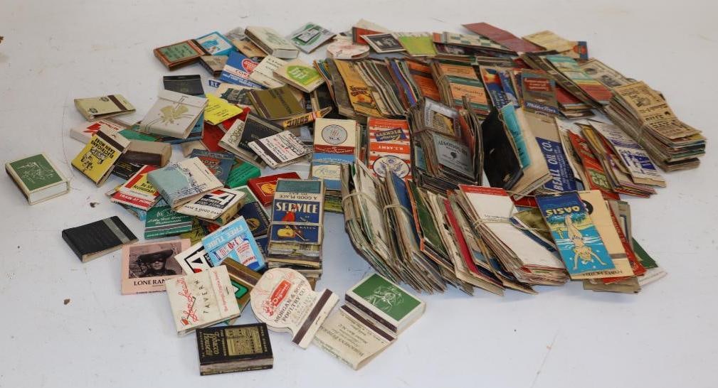 Group of 589 Advertising Matchbooks: Largest is 2.25" x 1.5" x .75" most do not have matches