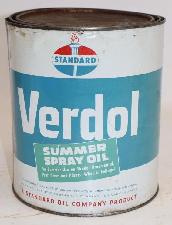 Standard Verdol Summer Spray Oil One Gallon Oil Can: 6.5" x 6.5" x 7.5"