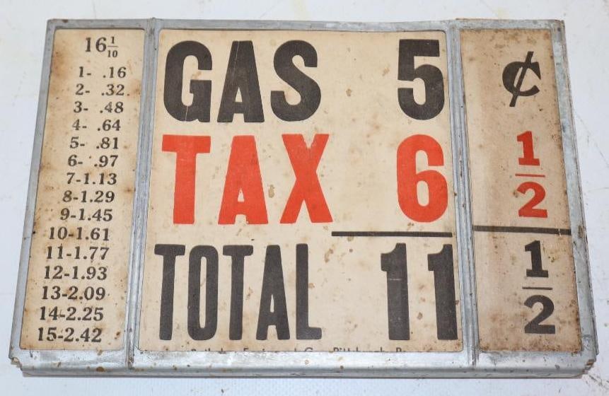 Rustledge Equipment Co. Visible Gas Pump Pricer Box: 7.5" x 5" x 1" has no glass