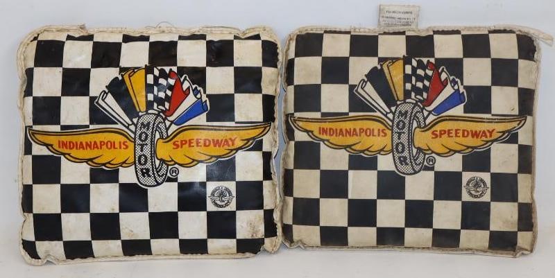 Group of 2 Indianapolis Motor Speedway Race Seat Cushions: 13" x 13" x 2" each