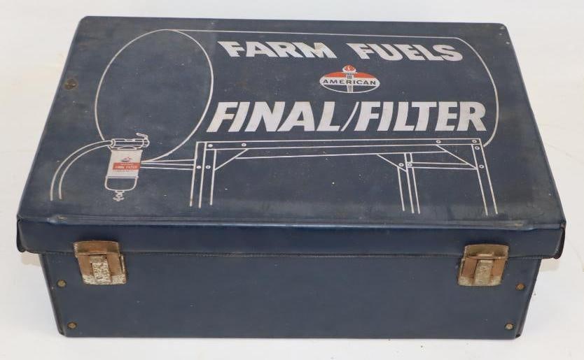 American Farm Fuels Final Filter Salesman Sample Case: 15" x 10.5" x 5.5"