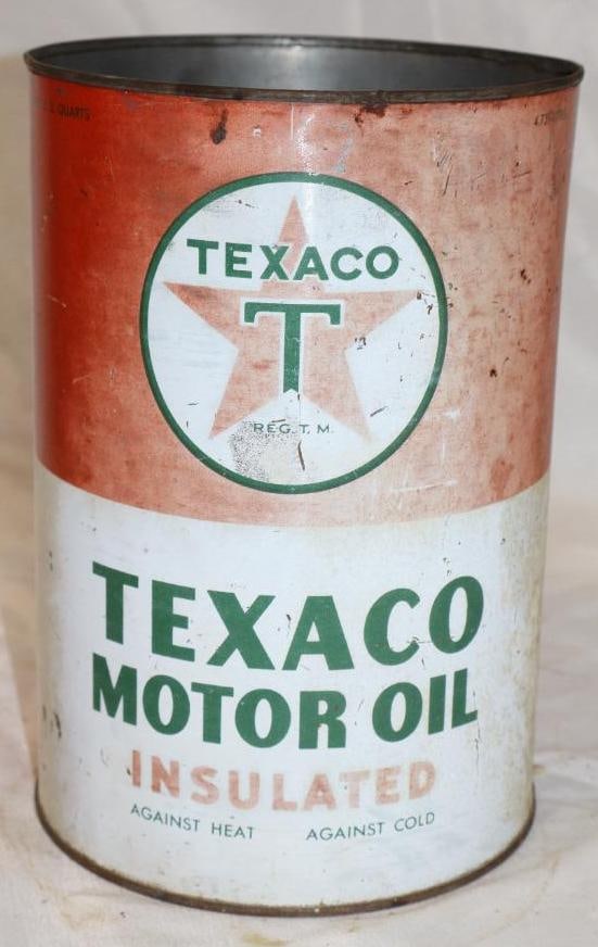Texaco Insulated Metal 5 Quart Oil Can (1 of 4)