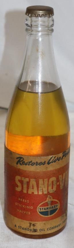 Standard Stan-o-vim Glass Bottle with Paper Label: 16 oz