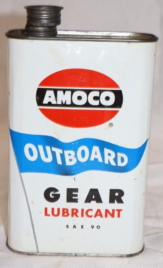 Amoco Outboard Gear One Quart Oil Can: Empty. 32oz