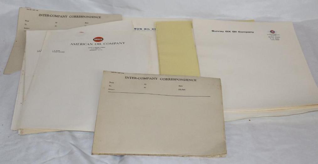 Large Group of Amoco, Sunoco, & DX Blank Letterheads: 8.5" x 11" each